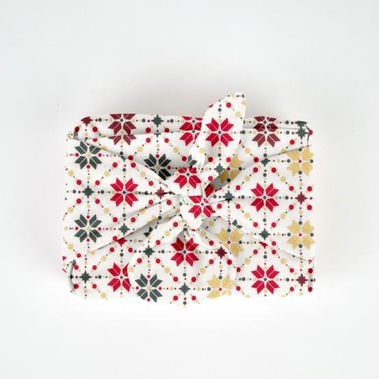 Furoshiki medium 48x48 ex2318 golden ecru scandinavian geometric