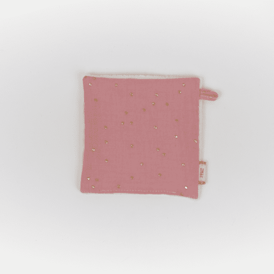 Makeup Remover cotton gaze pois or rose thé