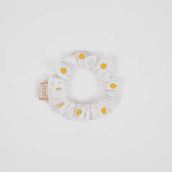 Mini Scrunchie white daisies