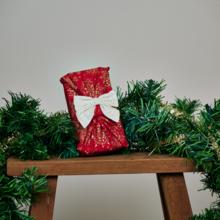 Furoshiki small 35 x 35 ex2448 red gold christmas snowflake