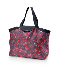 Tote bag with a zip purple d'amour