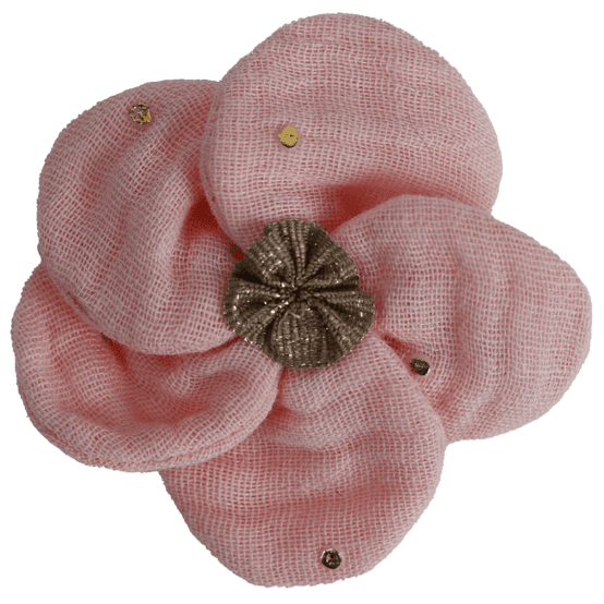 Flower petal hair slide small  gaze pois or rose