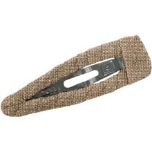 Fabric hair clip copper linen