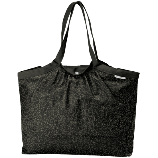 Pleated tote bag - Medium size glitter black