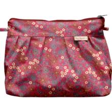 Pleated clutch bag badiane framboise