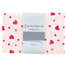1 m fabric coupon ex2306 red hearts