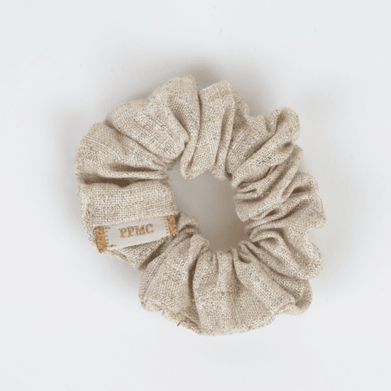 Small scrunchie  glitter linen