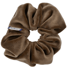Scrunchie velours taupe