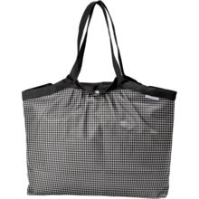 Pleated tote bag - Medium size vichy noir