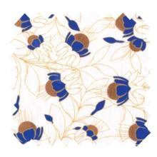 Cotton fabric ex2301 enchanted bells cobalt