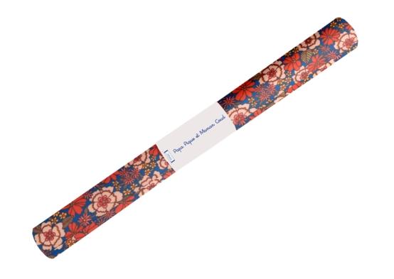 35cm coated fabric coupon ex2631 blue floral bohemian