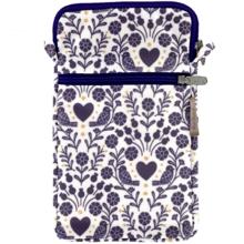 Quilted phone pocket scandinavia bleu