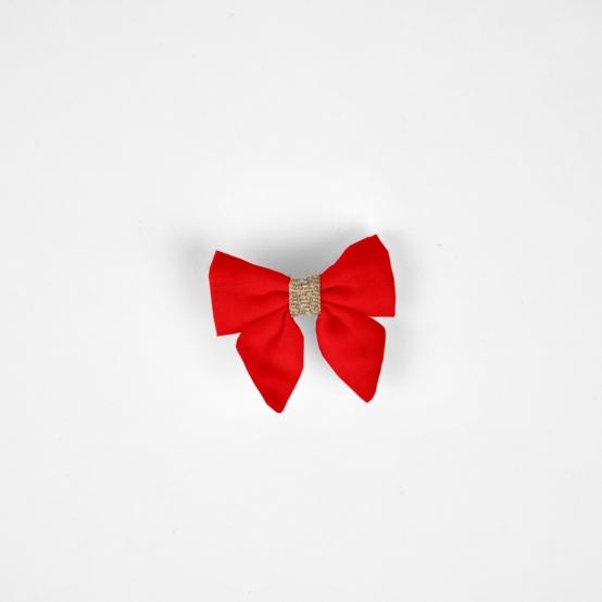 Mini bow tie clip red