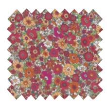 Coated fabric ex2342 orange pink multiflowers