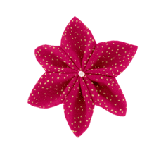 Star flower hairslide fuchsia pailleté