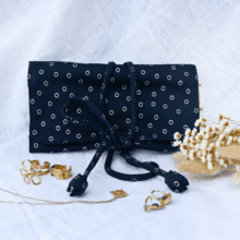 Jewelry pouch bulle bronze marine