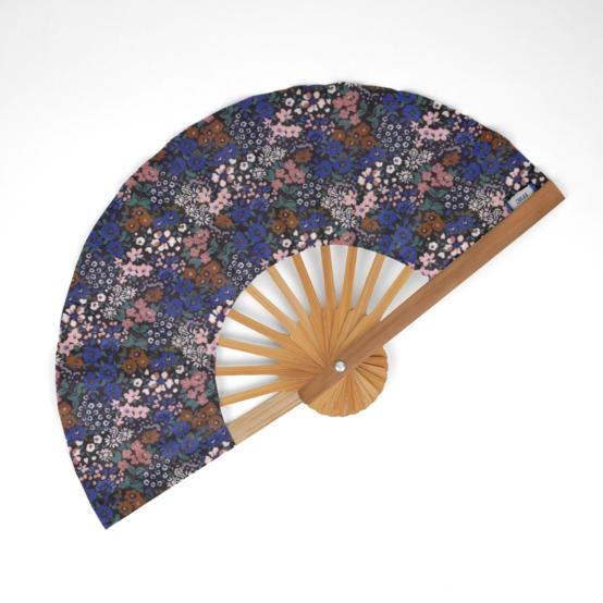 Hand-held fan monet lilas