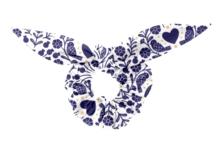 Bunny ear Scrunchie scandinavia bleu