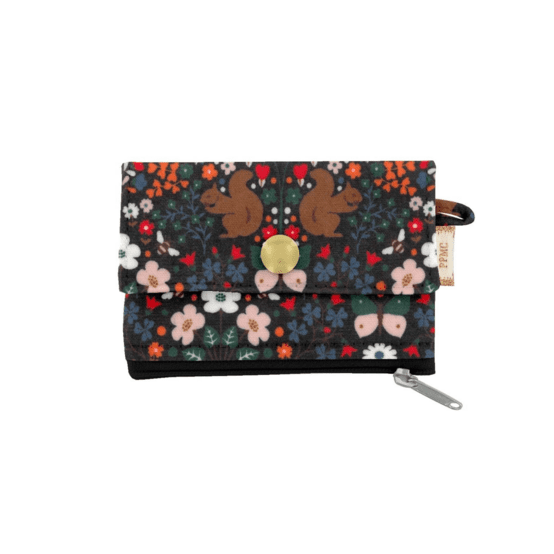 zipper pouch card purse casse noisette
