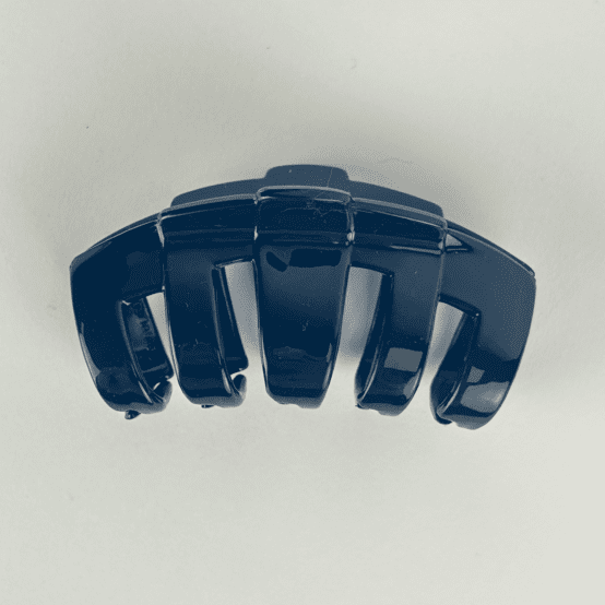 Large Rounded Hair Clip lacquered navy