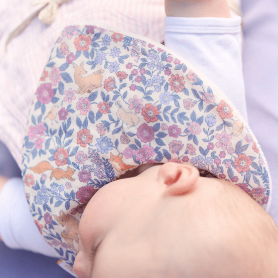 bandana bib comptine enchantée rose