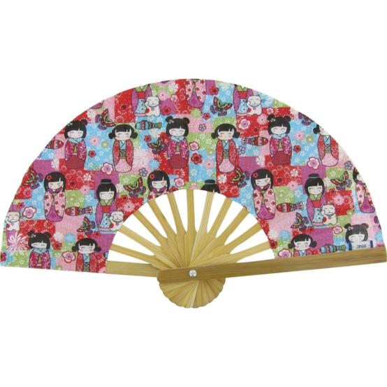 Hand-held fan kokeshis