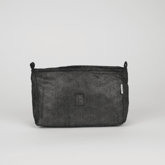 Base of shoulder bag suédine pailletée argent
