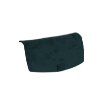 Flap of shoulder bag suédine vert foncé