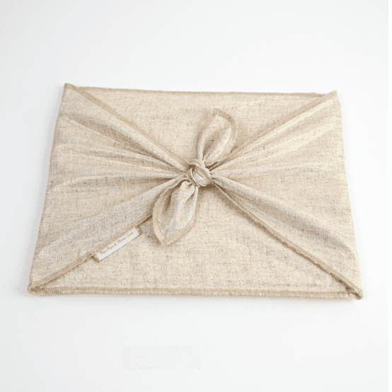 Fupochiki L (22 x 28 cm)  glitter linen