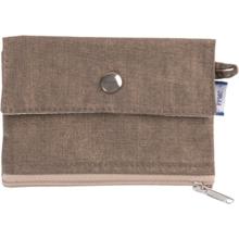 zipper pouch card purse copper linen