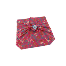 Furoshiki small 35 x 35 badiane framboise