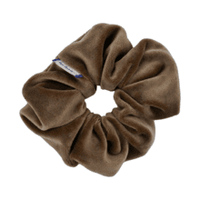 Small scrunchie velours taupe
