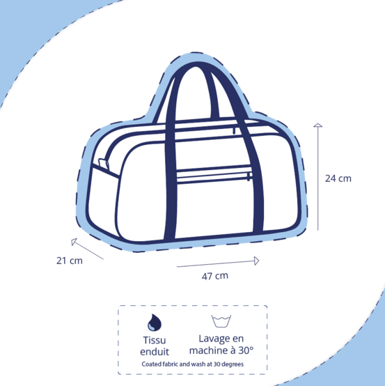 Sac week-end monet lilas