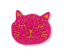 Meow hair slide fuchsia pailleté