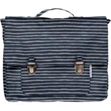 Kids backpack striped silver dark blue