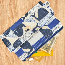 zipper pouch card purse baleino bleu