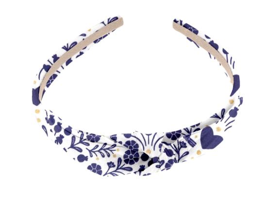 bow headband scandinavia bleu