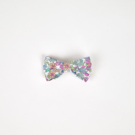 Ribbon  hair slide pastel fleuri