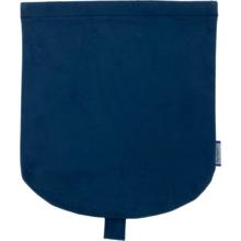 Flap of small shoulder bag suédine marine