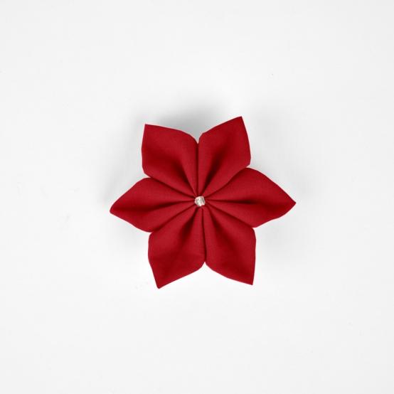 Star flower hairslide red