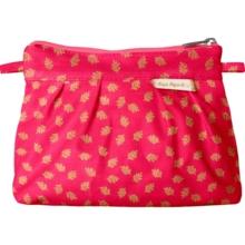 Mini Pleated clutch bag feuillage or rose