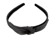 bow headband glitter black