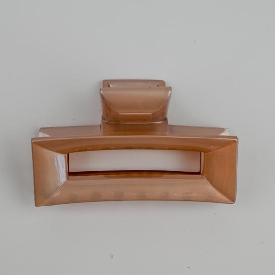 Large Rectangular Hair Clip glossy beige