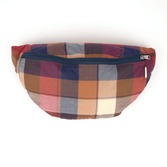 Banana bag ruby lurex tartan