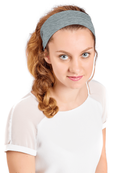 Stretch jersey headband  Mottled gray