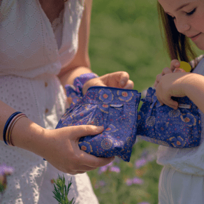 Pleated clutch bag lavandula