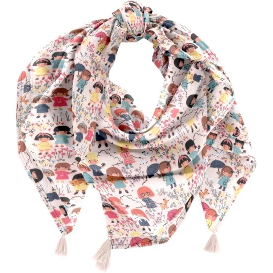 Pom pom scarf petites filles pop
