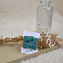 Small Elastics bows gaze pois or eucalyptus