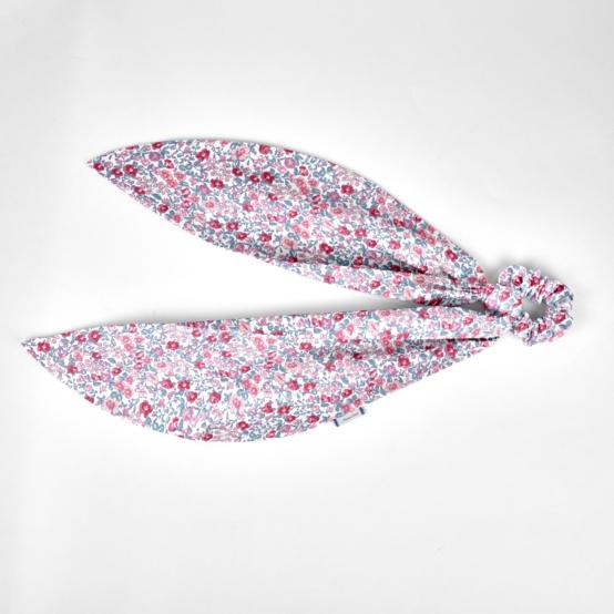 Long tail scrunchie rose grenadine