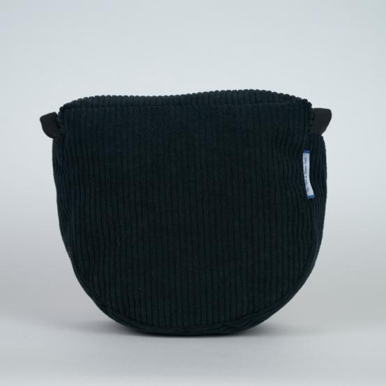 Base small bag without shoulder strap black large corduroy